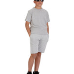 Kids Oxford Grey T-shirt and Shorts Set