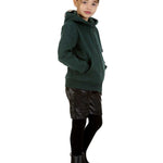 Trendy Toggs Kids Plain Bottle Green Zip Up Hoodie