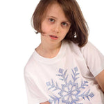 Trendy Toggs Kids Winter Snowflake White Rhinestone T-shirt