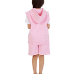 Kids Pink 2-Piece Gilet and Shorts Set