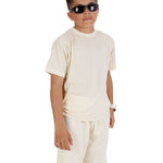 Kids Cream T-shirt and Shorts Set