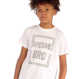 Trendy Toggs Kids Awesome Bro Rhinestone White T-shirt