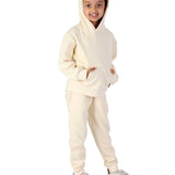 Trendy Toggs Kids Overhead Hoodie Cream Tracksuit