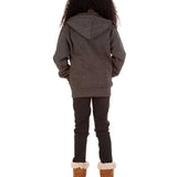 Trendy Toggs Kids Plain Charcoal Zip Up Hoodie