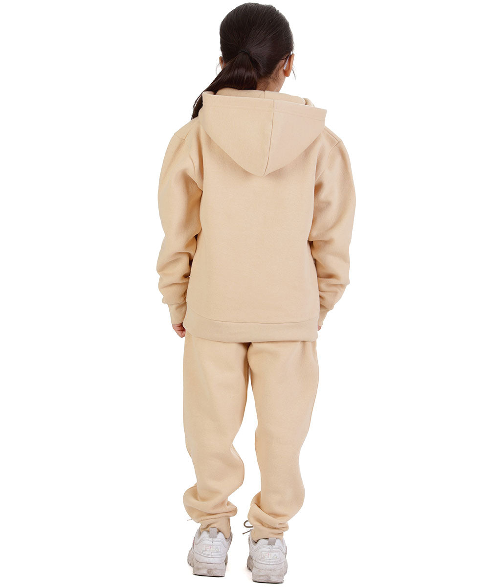 Trendy Toggs Kids Fleece Zip Up Nude Tracksuit