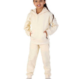 Trendy Toggs Kids Overhead Hoodie Cream Tracksuit