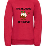 Trendy Toggs Kids Christmas pudding Jumper Red