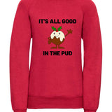 Trendy Toggs Kids Christmas pudding Jumper Red