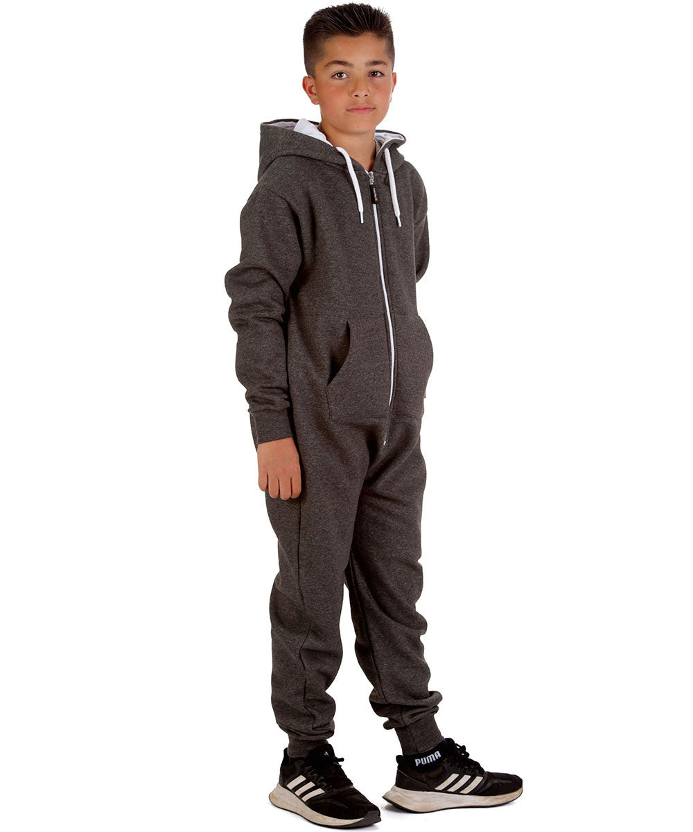 Trendy Toggs Kids Charcoal Zip Up Onesie
