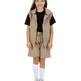 Kids Mocha 2-Piece Gilet and Shorts Set