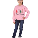 Trendy Toggs Kids Magical Moments Christmas Tree jumper Pink