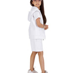 Kids White 2-Piece Gilet and Shorts Set