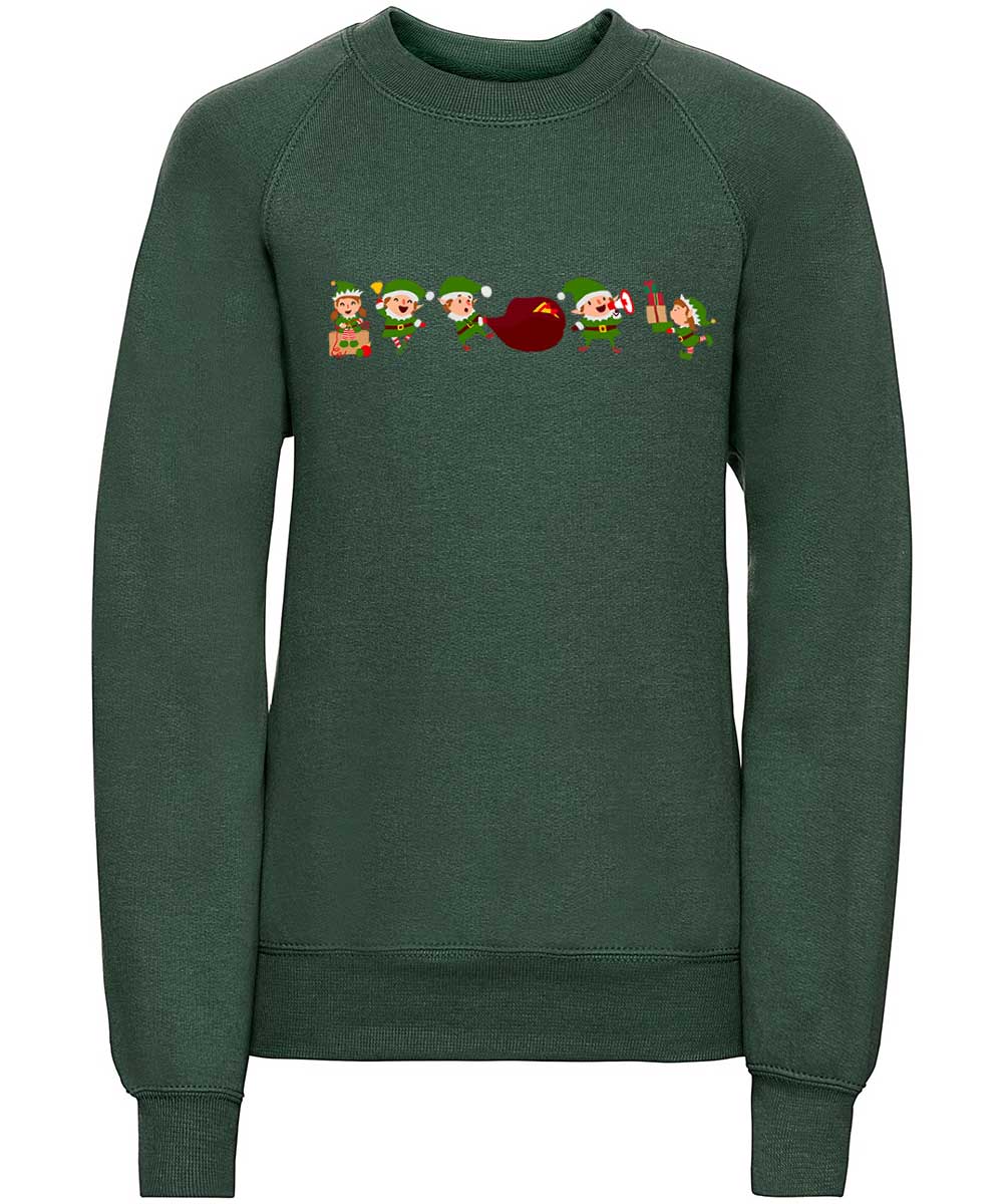 Trendy Toggs Kids Elf Christmas Jumper Green
