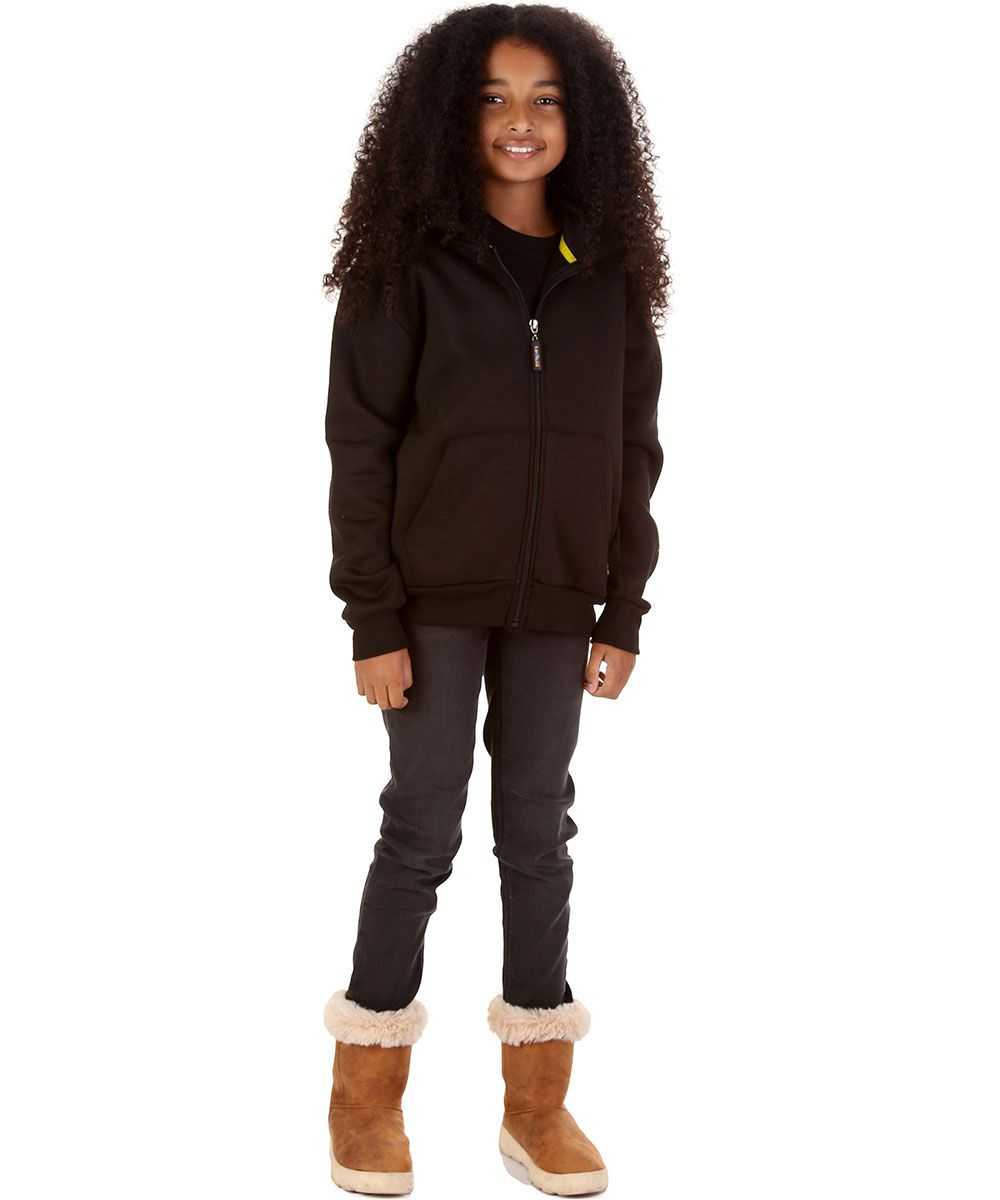 Trendy Toggs Kids Plain Black Zip Up Hoodie