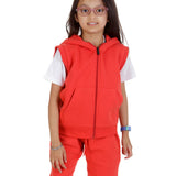Kids Red 2-Piece Gilet and Shorts Set