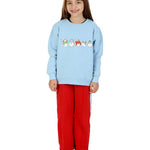 Trendy Toggs Kids Christmas Snowman Jumper Denim Blue
