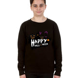 Kids Happy Halloween Black Jumper