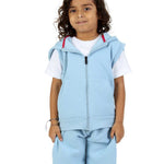 Kids Denim 2-Piece Gilet and Shorts Set