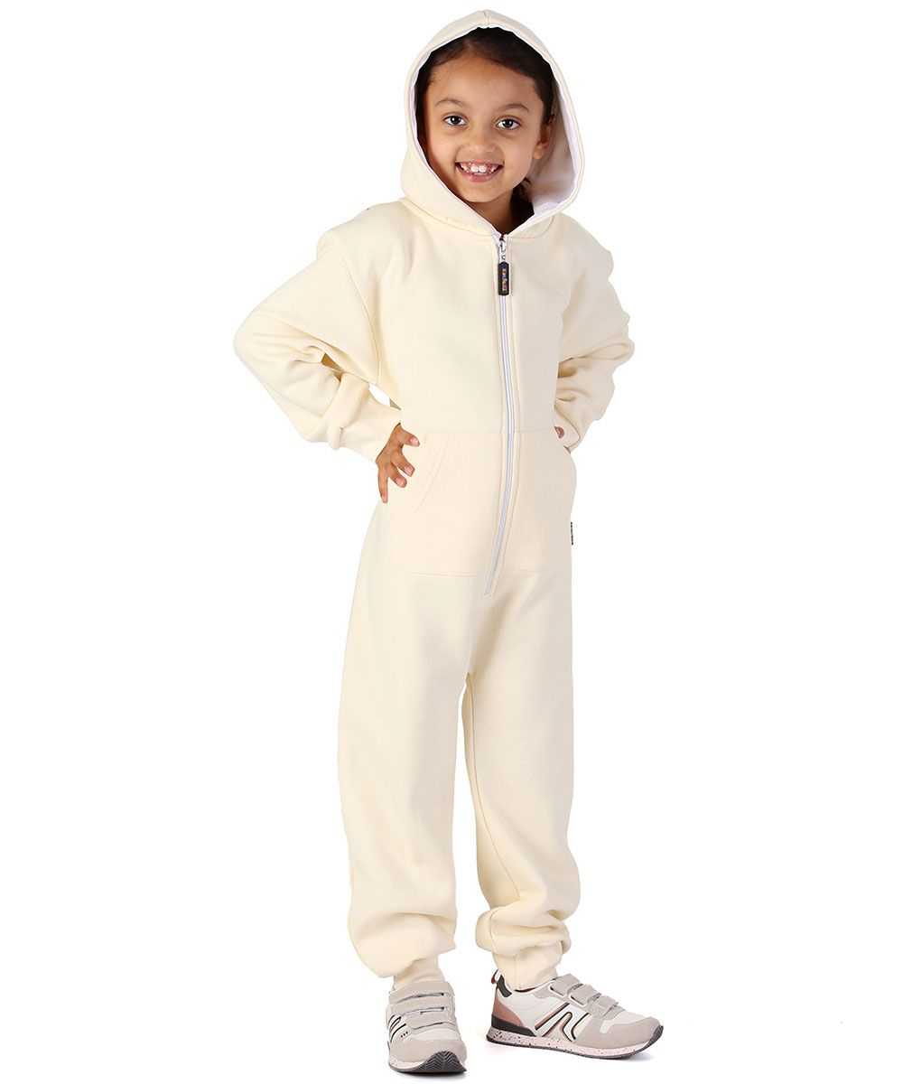 Trendy Toggs Kids Cream Zip Up Onesie