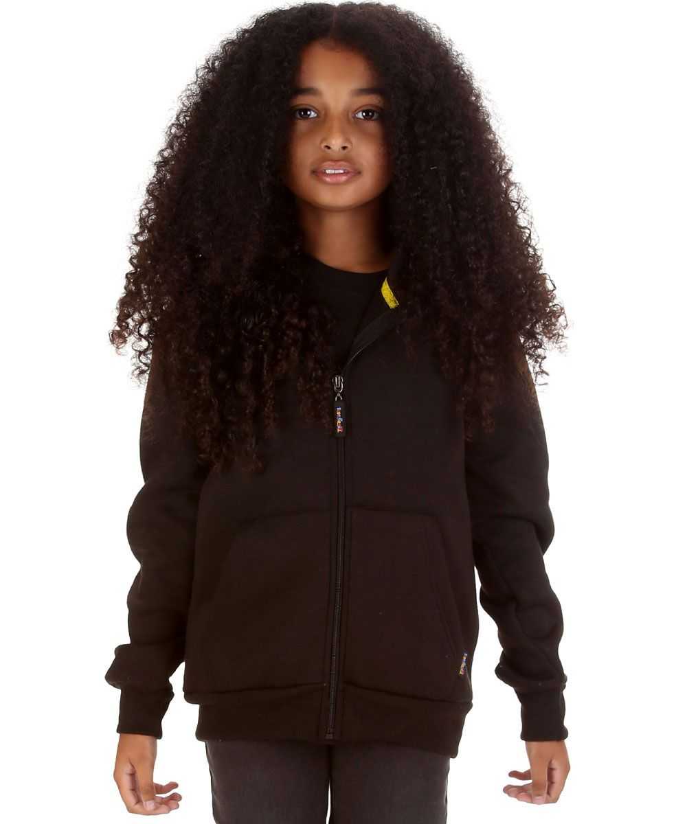 Trendy Toggs Kids Plain Black Zip Up Hoodie