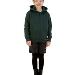 Trendy Toggs Kids Plain Bottle Green Zip Up Hoodie