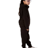 Trendy Toggs Kids Overhead Hoodie Black Tracksuit
