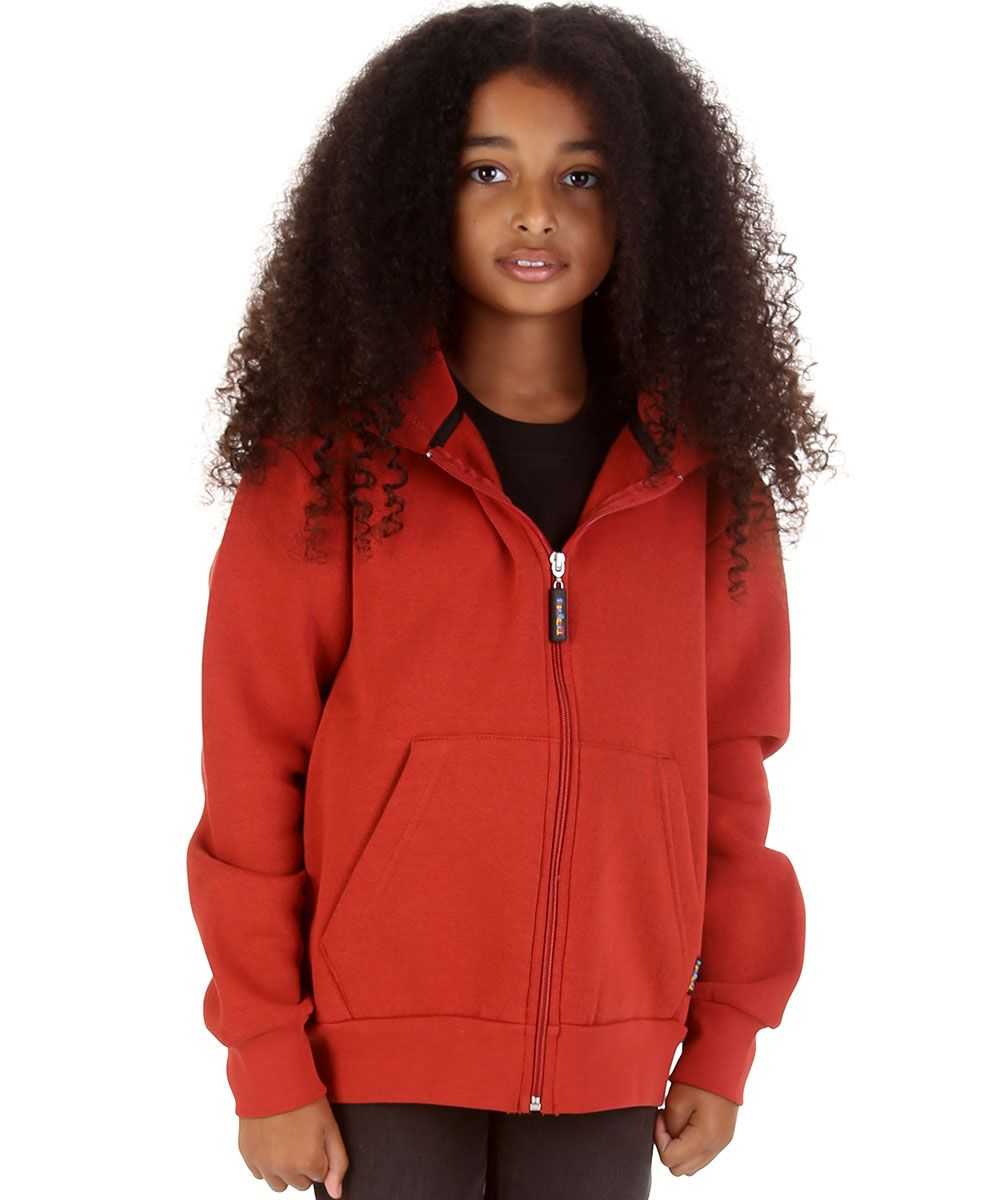 Trendy Toggs Kids Plain Rust Zip Up Hoodie
