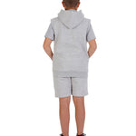 Kids Oxford Grey 2-Piece Gilet and Shorts Set