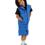 Kids Royal Blue 2-Piece Gilet and Shorts Set
