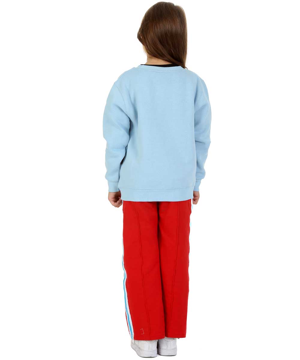 Trendy Toggs Kids Christmas Snowman Jumper Denim Blue
