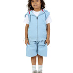 Kids Denim 2-Piece Gilet and Shorts Set