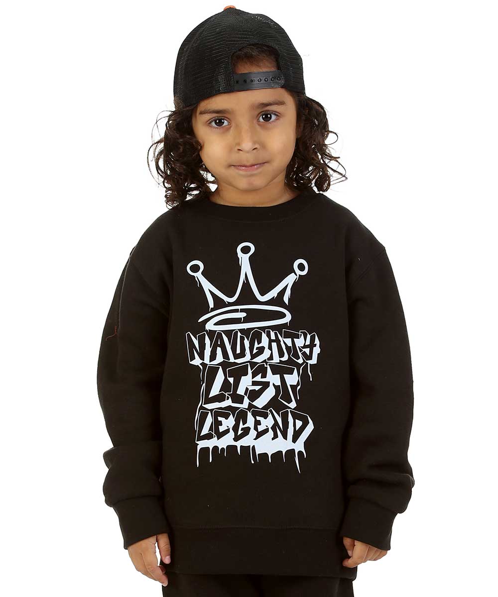 Trendy Toggs Kids Naughty List Legend Christmas Jumper Black