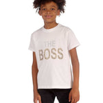 Trendy Toggs Kids The Boss Rhinestone White T-shirt