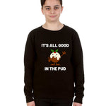 Trendy Toggs Kids Christmas pudding Jumper Black