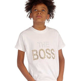 Trendy Toggs Kids The Boss Rhinestone White T-shirt
