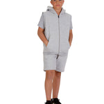 Kids Oxford Grey 2-Piece Gilet and Shorts Set