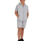 Kids Oxford Grey 2-Piece Gilet and Shorts Set