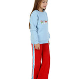 Trendy Toggs Kids Christmas Snowman Jumper Denim Blue
