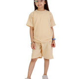 Kids Nude T-shirt and Shorts Set