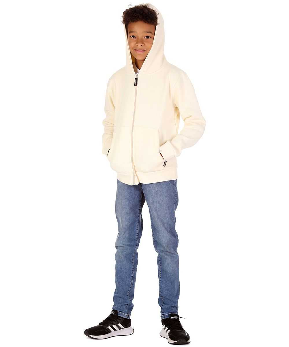 Trendy Toggs Kids Plain Cream Zip Up Hoodie