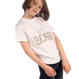 Trendy Toggs Kids The Boss Rhinestone White T-shirt