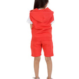 Kids Red 2-Piece Gilet and Shorts Set