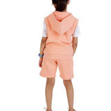 Kids Salmon 2-Piece Gilet and Shorts Set