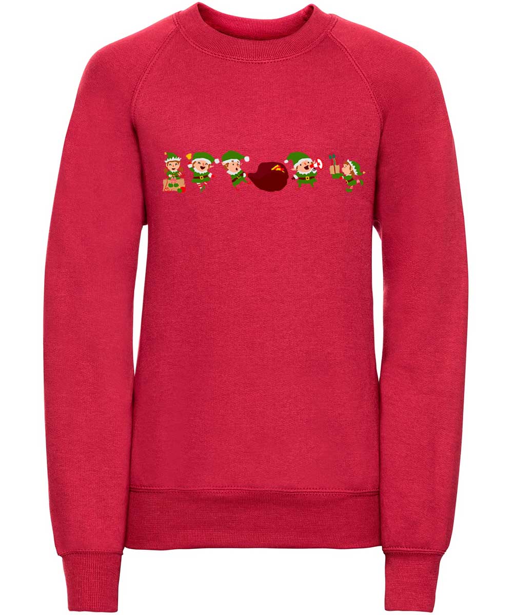 Trendy Toggs Kids Elf Christmas Jumper Red