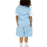 Kids Denim 2-Piece Gilet and Shorts Set
