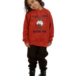 Trendy Toggs Kids Christmas pudding Jumper Rust