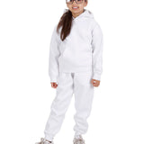 Trendy Toggs Kids Overhead Hoodie White Tracksuit