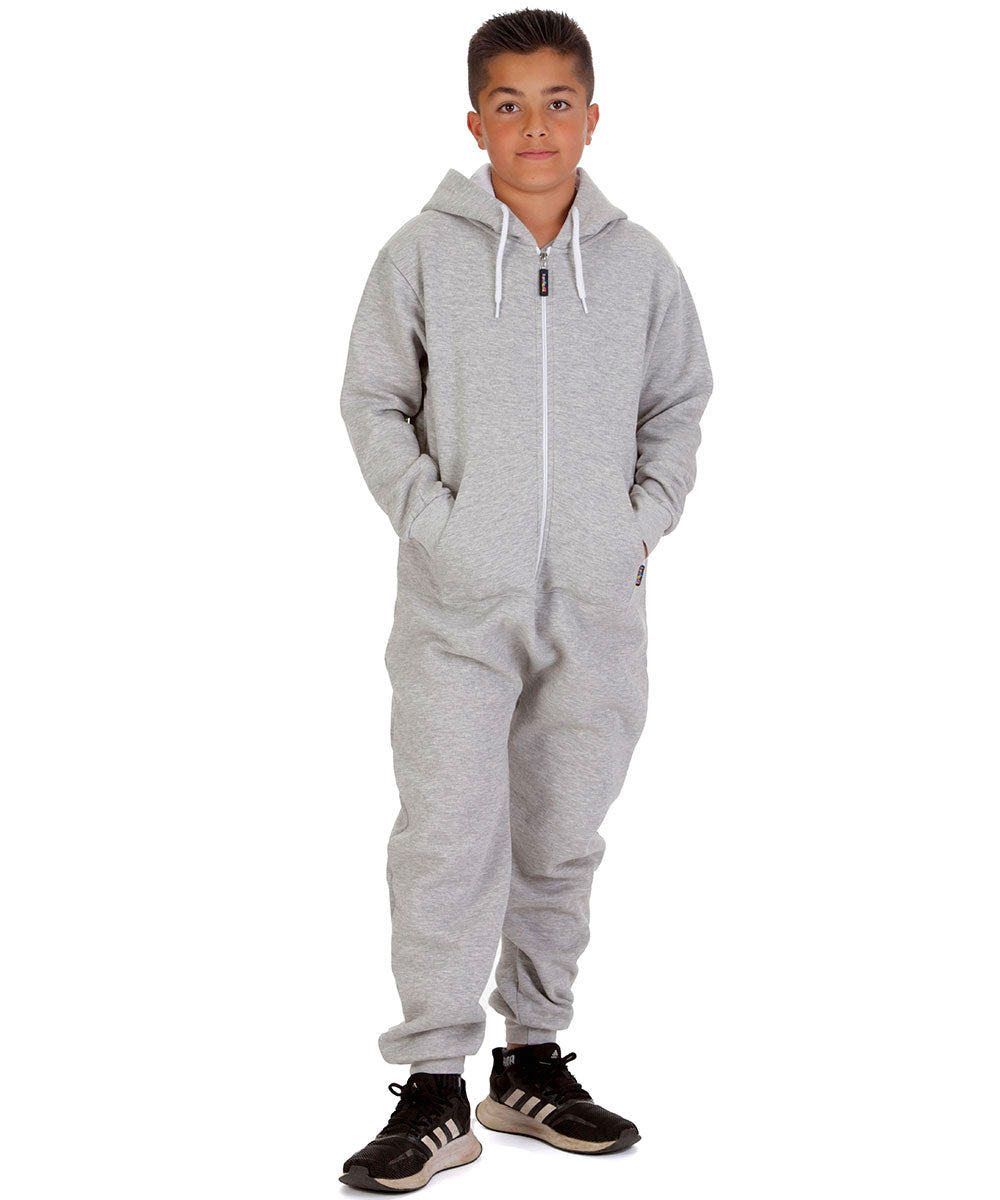 Trendy Toggs Kids Oxford Grey Zip Up Onesie