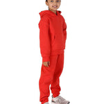 Trendy Toggs Kids Overhead Hoodie Red Tracksuit