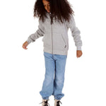 Trendy Toggs Kids Plain Oxford Grey Zip Up Hoodie